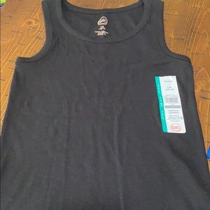 Girls large black tank